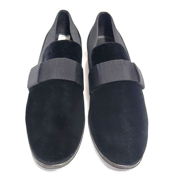 Jimmy Choo John Black Velvet Grey Grosgrain Size EU 44 Loafers main image 5